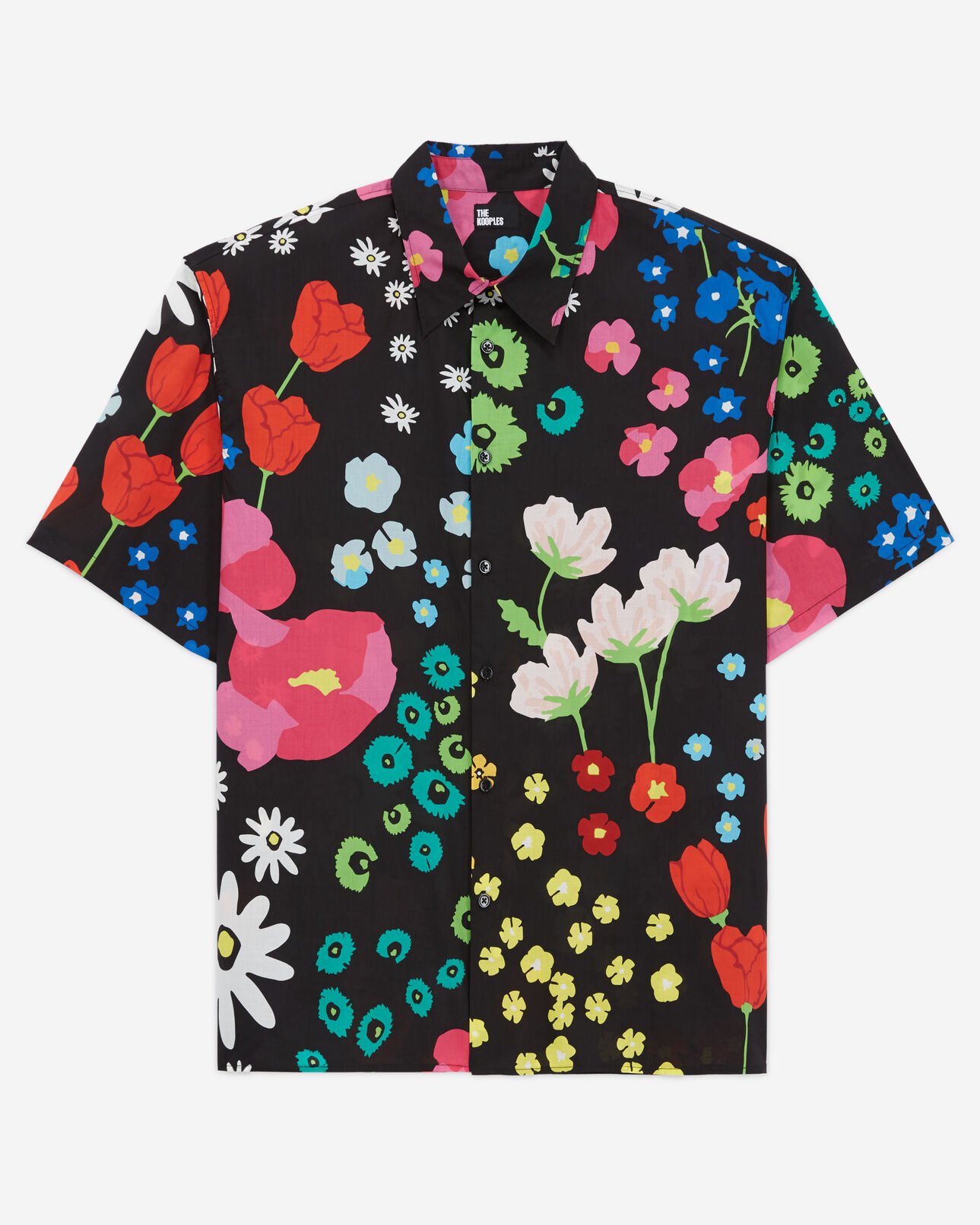 The Kooples HOMME MULTICOLORE/BLACK chemise imprimée en coton