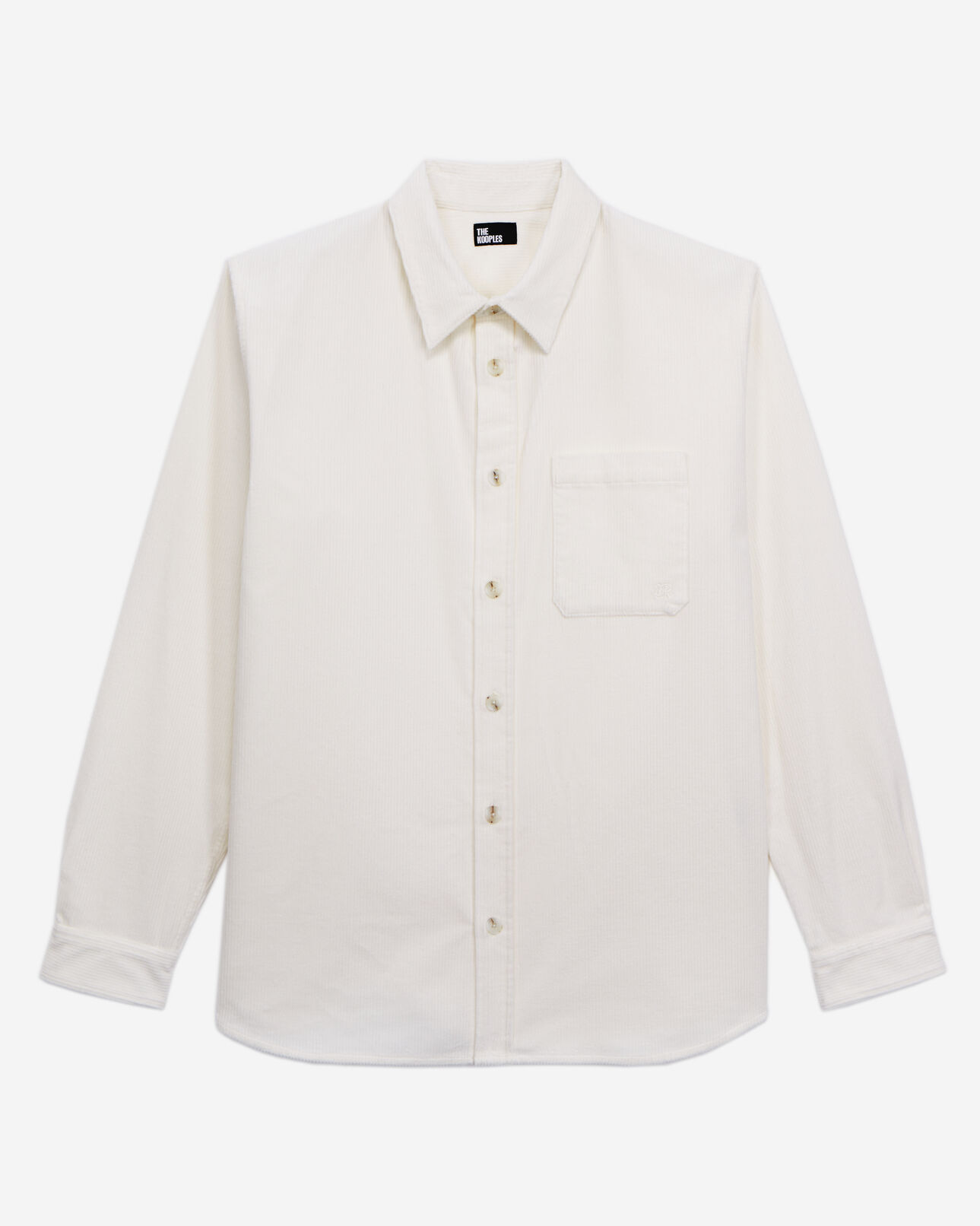 The Kooples HOMME ECRU chemise écrue en velours côtelé