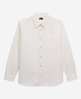 The Kooples H ECRU ecru corduroy shirt