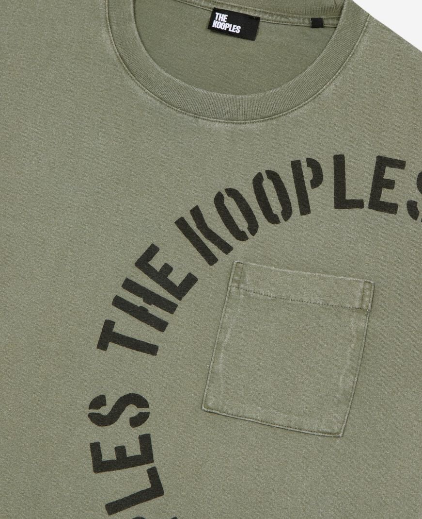 The Kooples HOMME KAKI t-shirt avec sérigraphie kaki