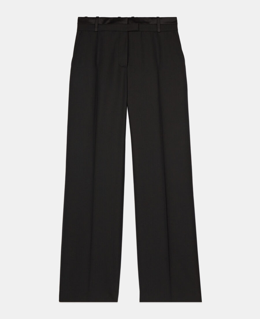 The Kooples WOMEN BLACK black wide-leg suit trousers