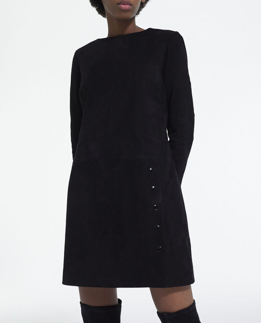 The Kooples WOMEN BLACK black leather dress