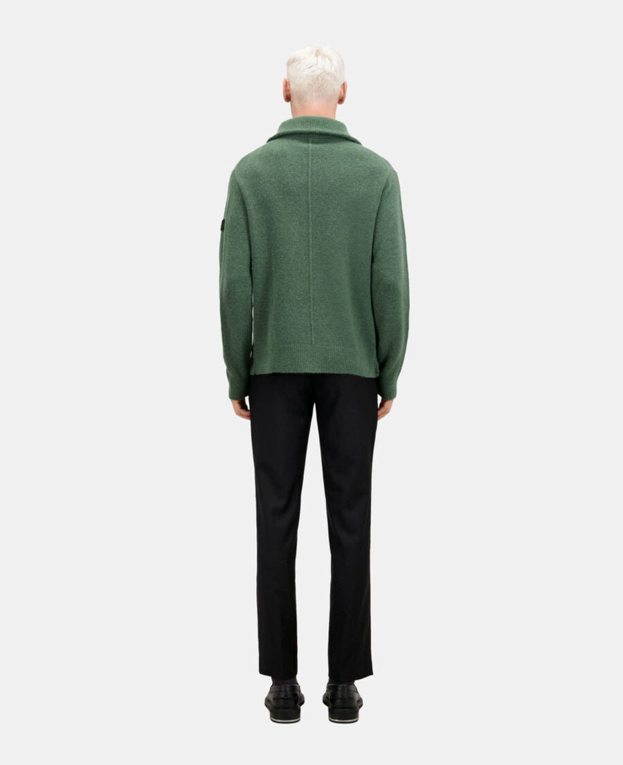 The Kooples MEN FOREST green wool and alpaca blend sweater