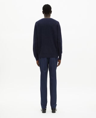 The Kooples HOMME NAVY pull en laine et lin marine