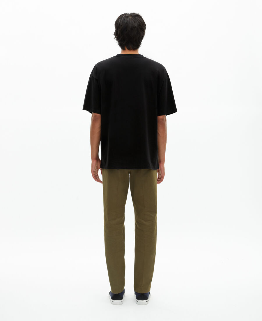 The Kooples MEN BLACK WASHED loose black t-shirt