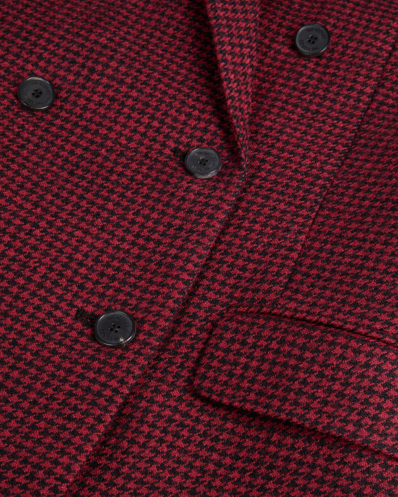 The Kooples WOMEN BLACK - RED black and red houndstooth blazer