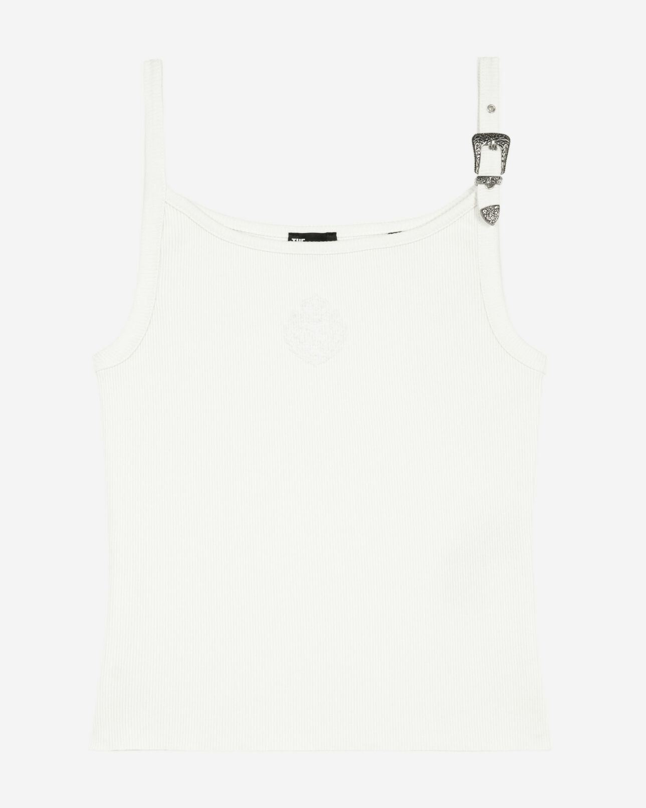 The Kooples FEMME ECRU débardeur côtelé écru