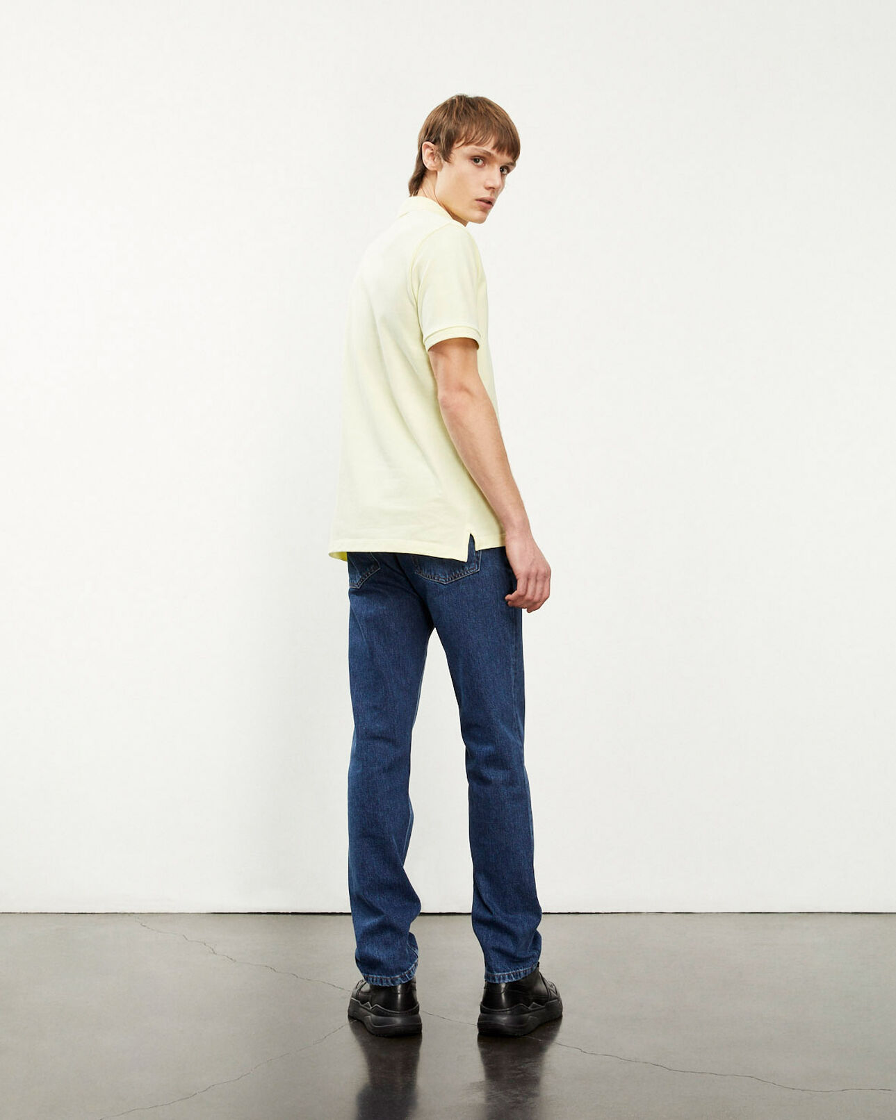 The Kooples HOMME LIGHT YELLOW polo jaune clair broderie tête de mort