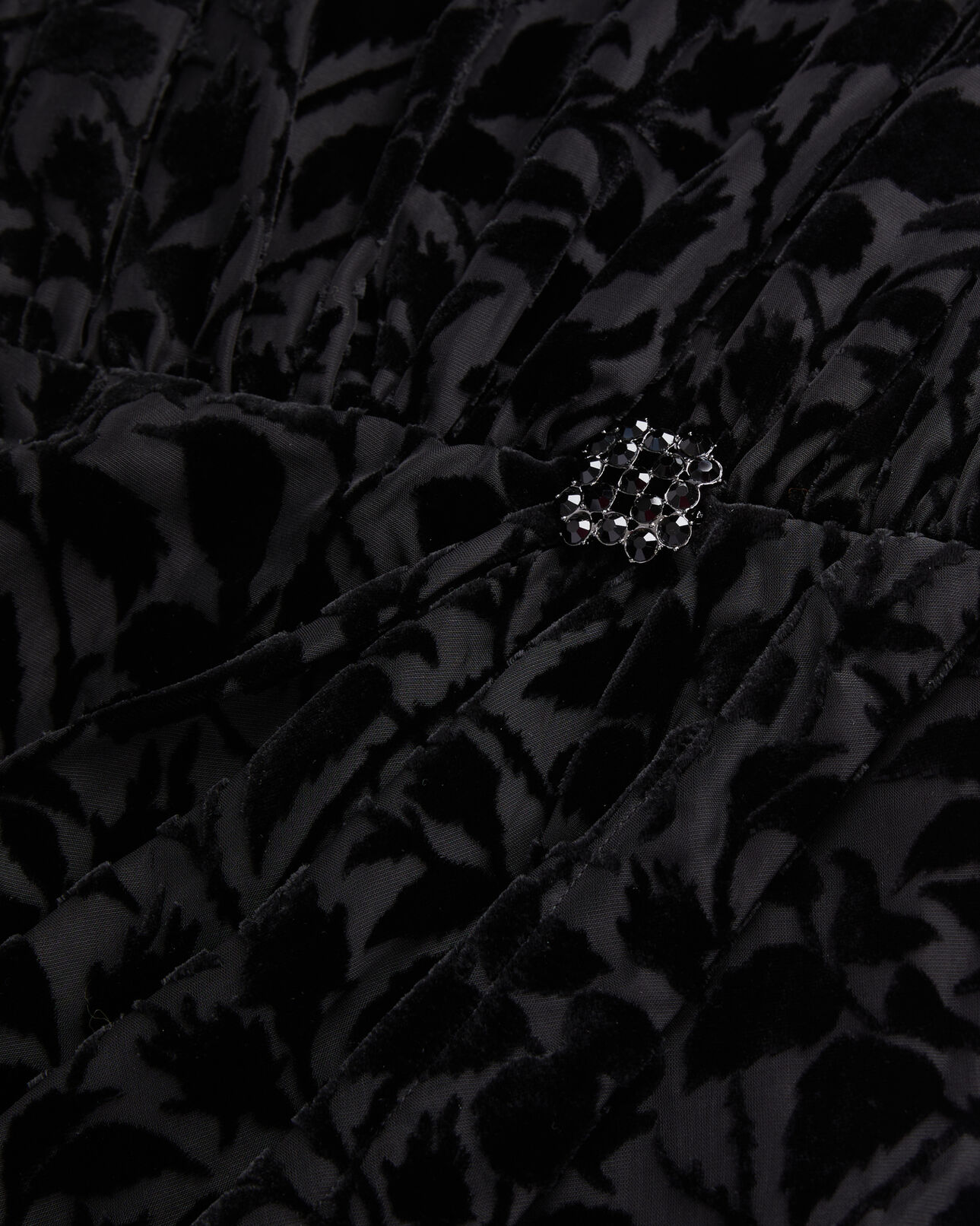 The Kooples WOMEN BLACK short black devoré velvet dress