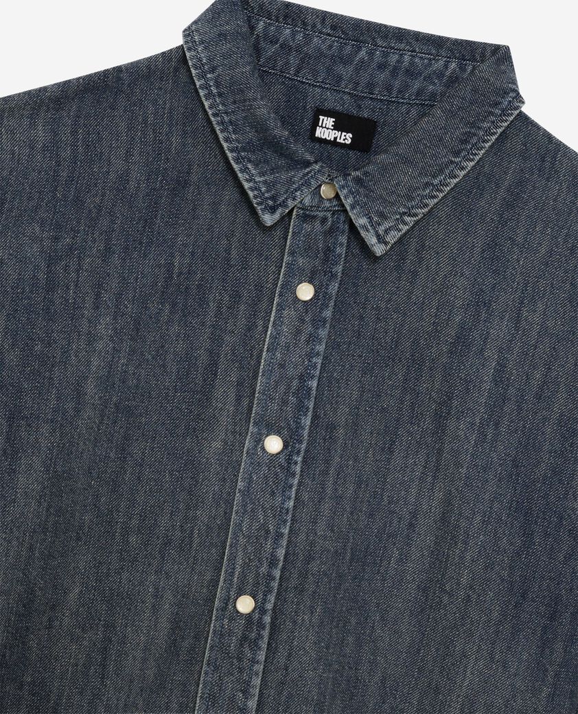 The Kooples HOMME BLUE ELECTRIC chemise en denim bleue