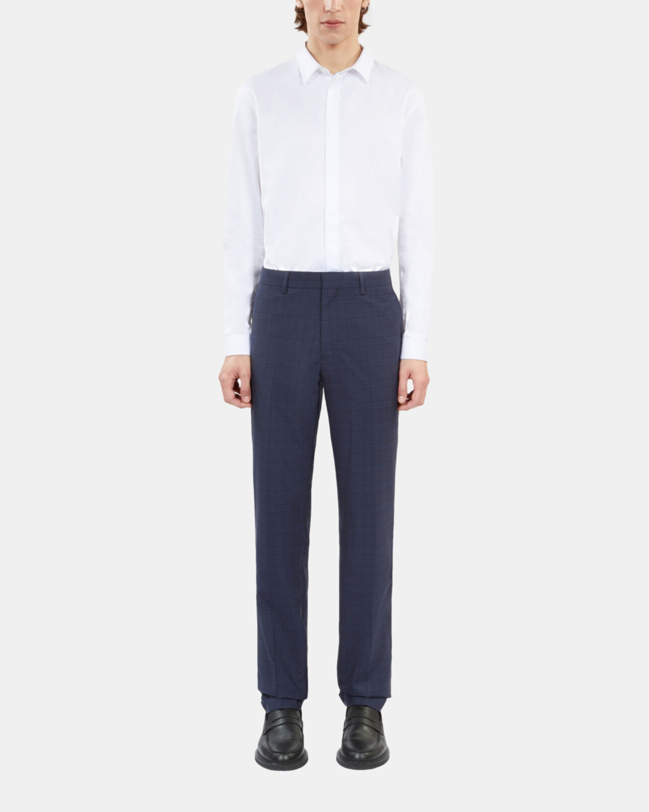 The Kooples MEN NAVY navy blue prince of wales wool suit trousers