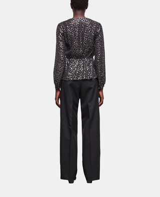 The Kooples F ANTIC SILVER leopard-print top