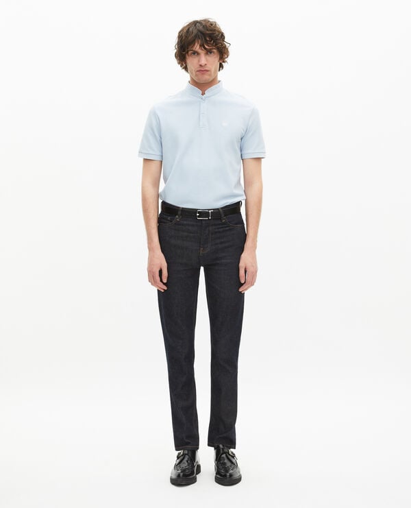 The Kooples HOMME BLUE polo en coton piqué bleu clair