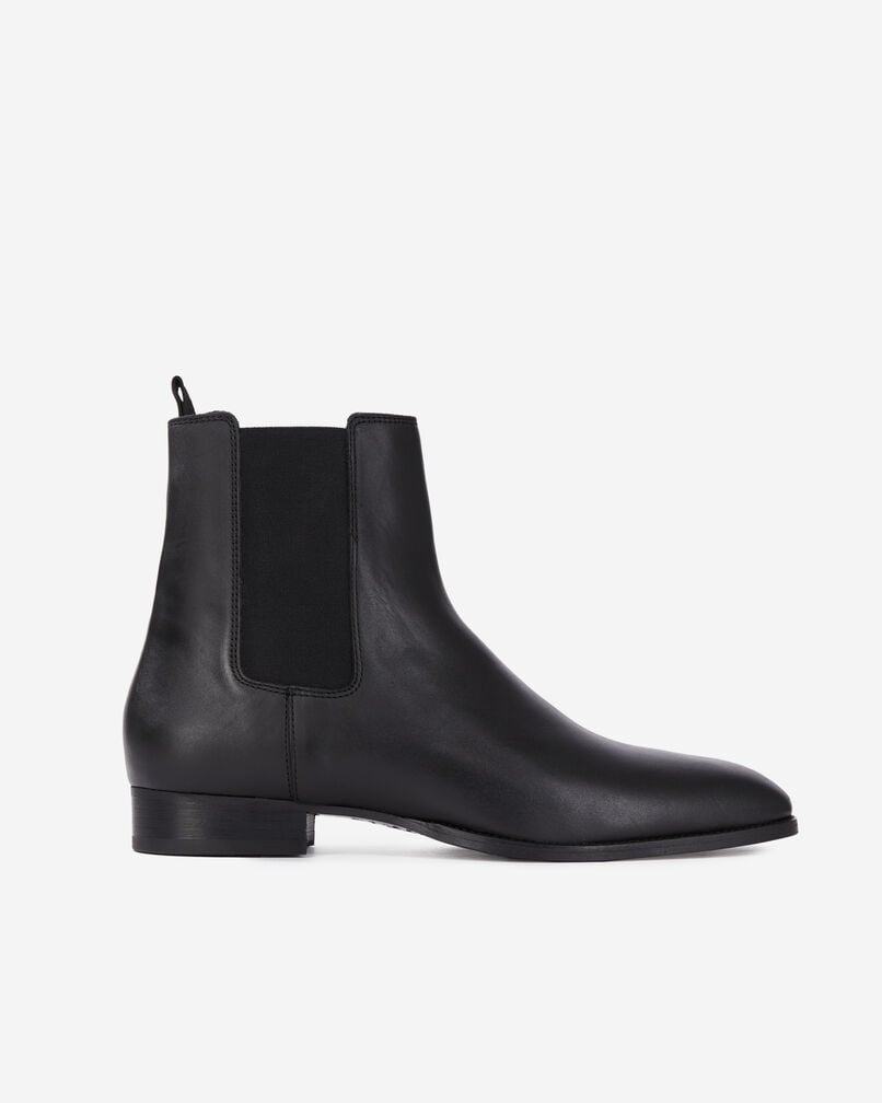 The Kooples HERREN BLACK schwarze chelsea-boots aus leder