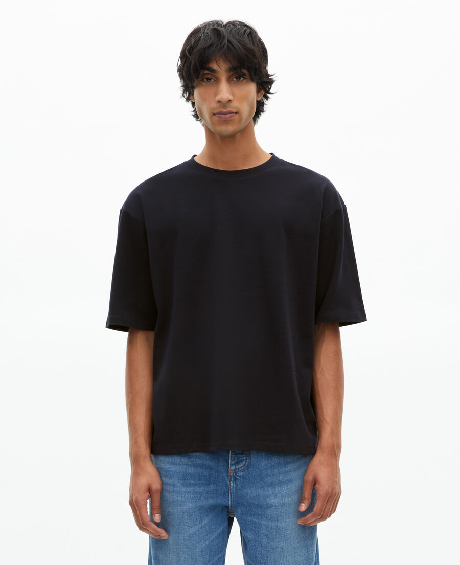 The Kooples MEN NAVY mixed large plain navy blue t-shirt