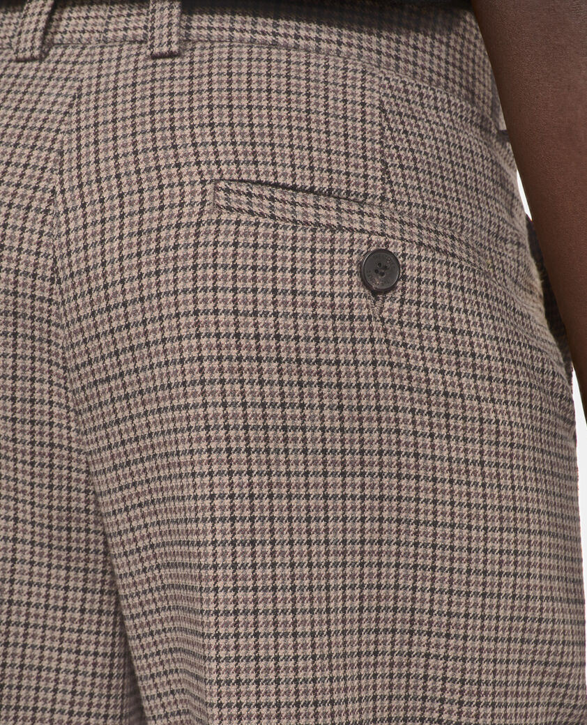 The Kooples MUJER BEIGE-BROWN pantal&oacute;n traje recto pata gallo beige