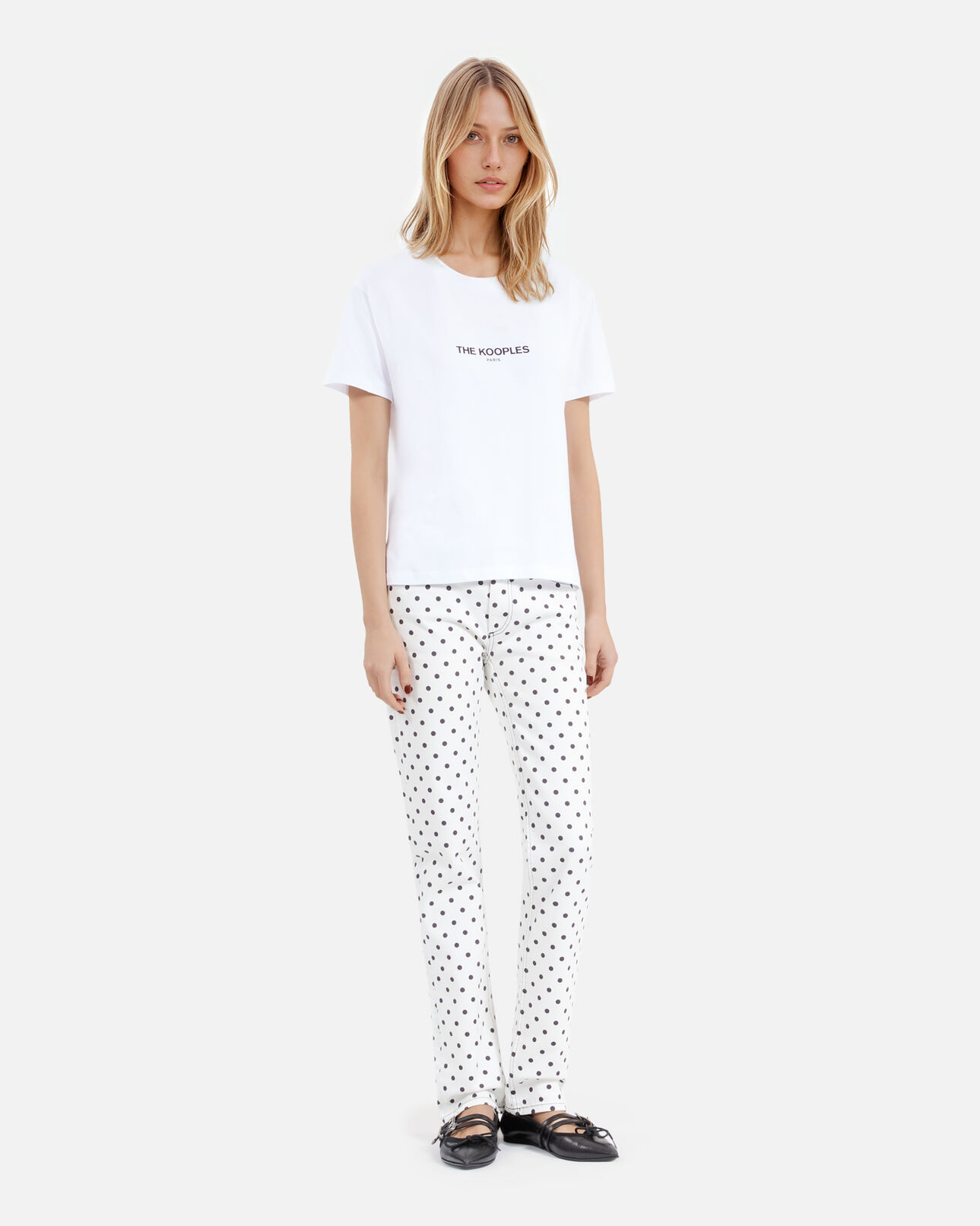 The Kooples FEMME WHITE t-shirt logo blanc