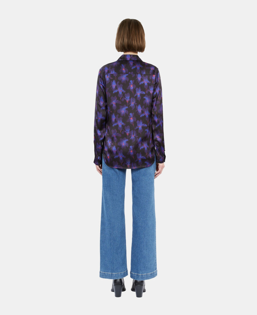 The Kooples DAMEN BLACK /LIGHT PINK / BLUE bedrucktes hemd