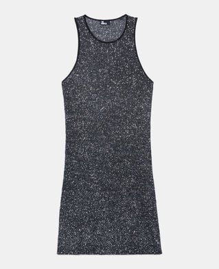 The Kooples FEMME BLACK robe courte à sequins en maille noire