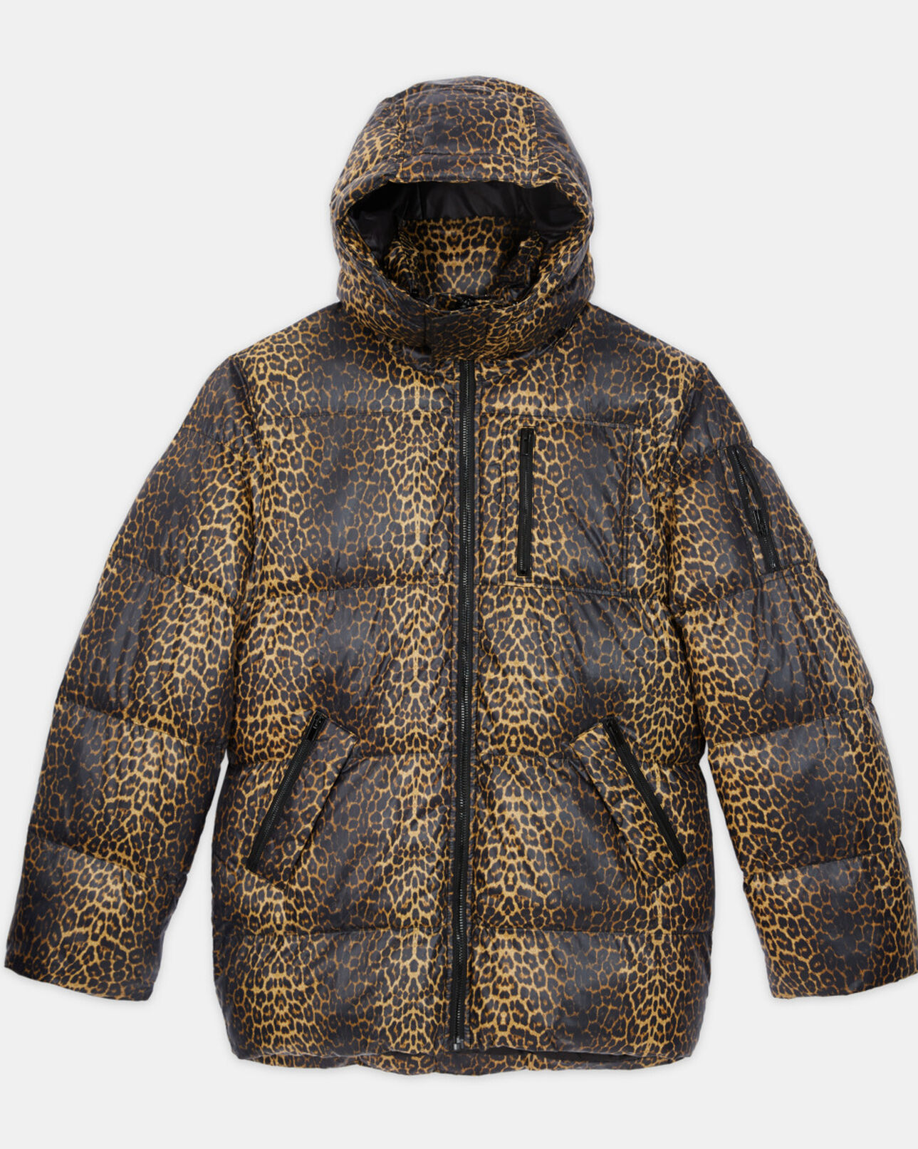 The Kooples MEN LEOPARD leopard print oversized down jacket