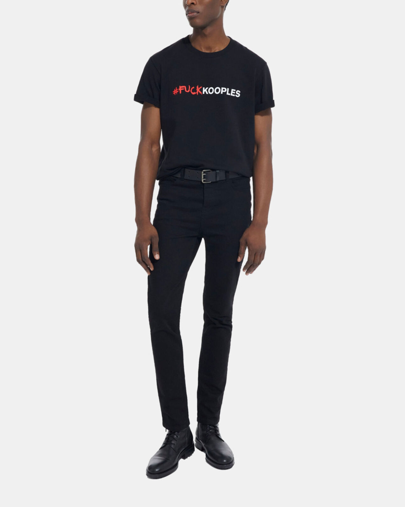 The Kooples HOMME BLACK t-shirt logo noir