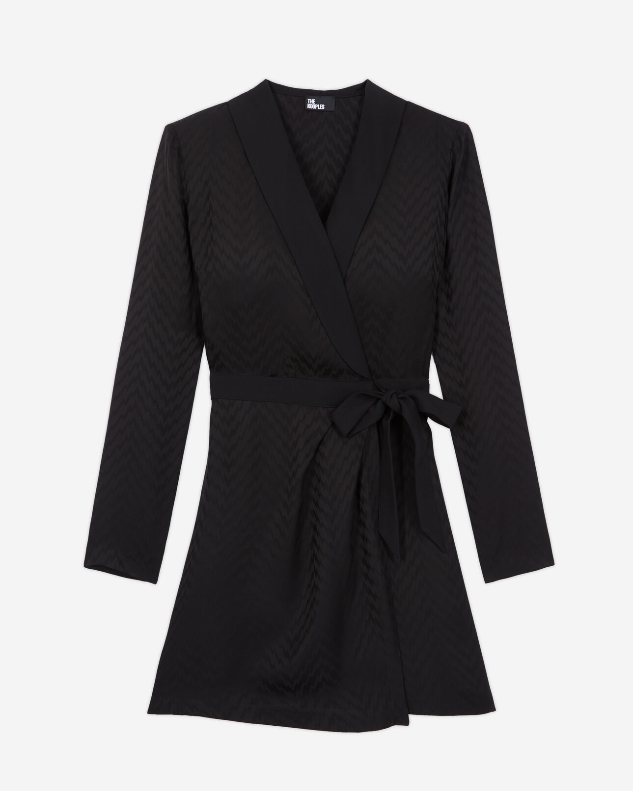 The Kooples FEMME BLACK robe courte portefeuille imprimée