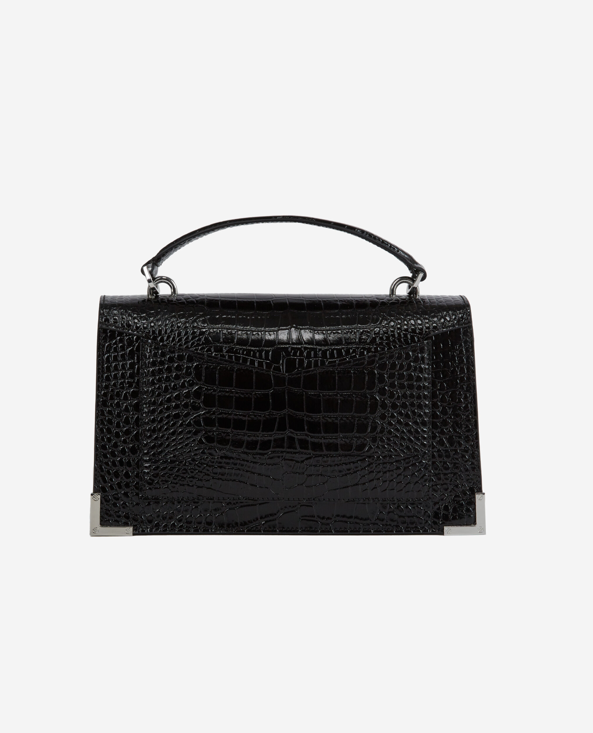 Medium print croco Emily bag in black The Kooples US