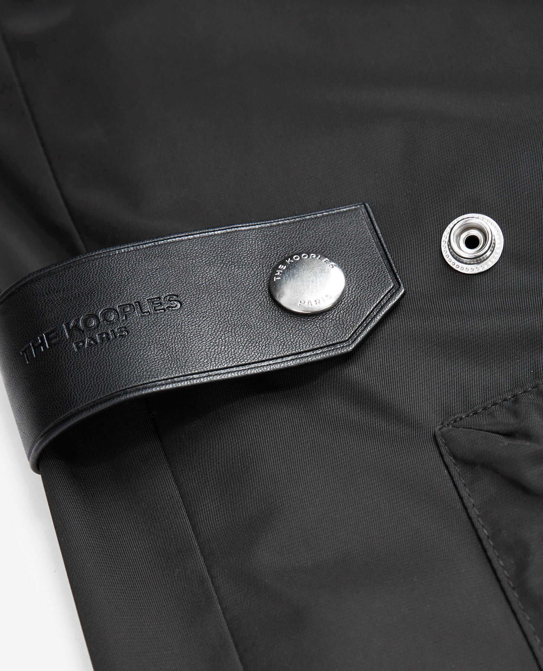 Hooded reversible black parka in nylon The Kooples