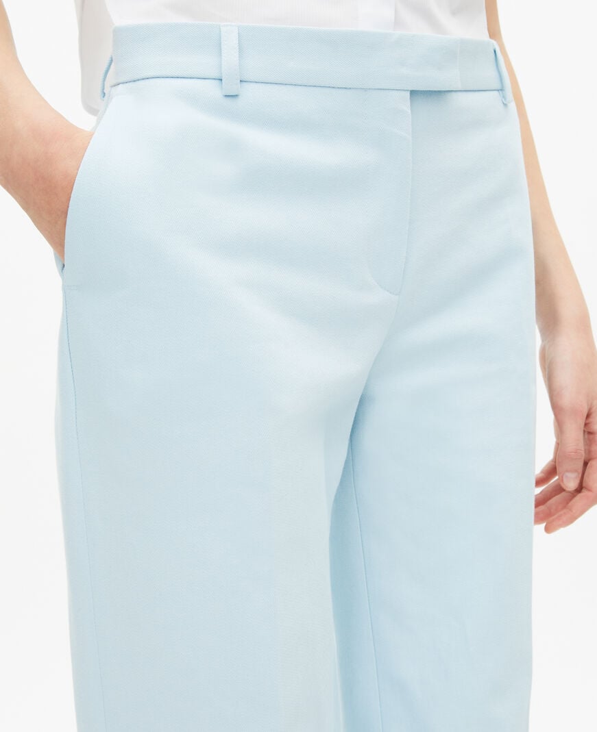 The Kooples WOMEN LIGHT BLUE blue cotton suit pants
