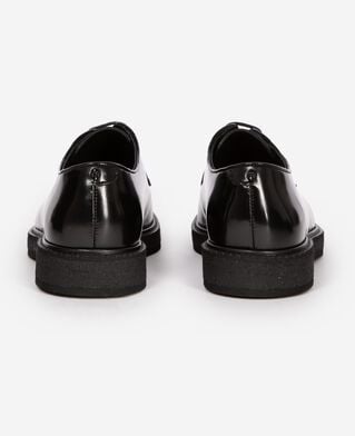 The Kooples MEN BLACK black leather derbies with eyelets