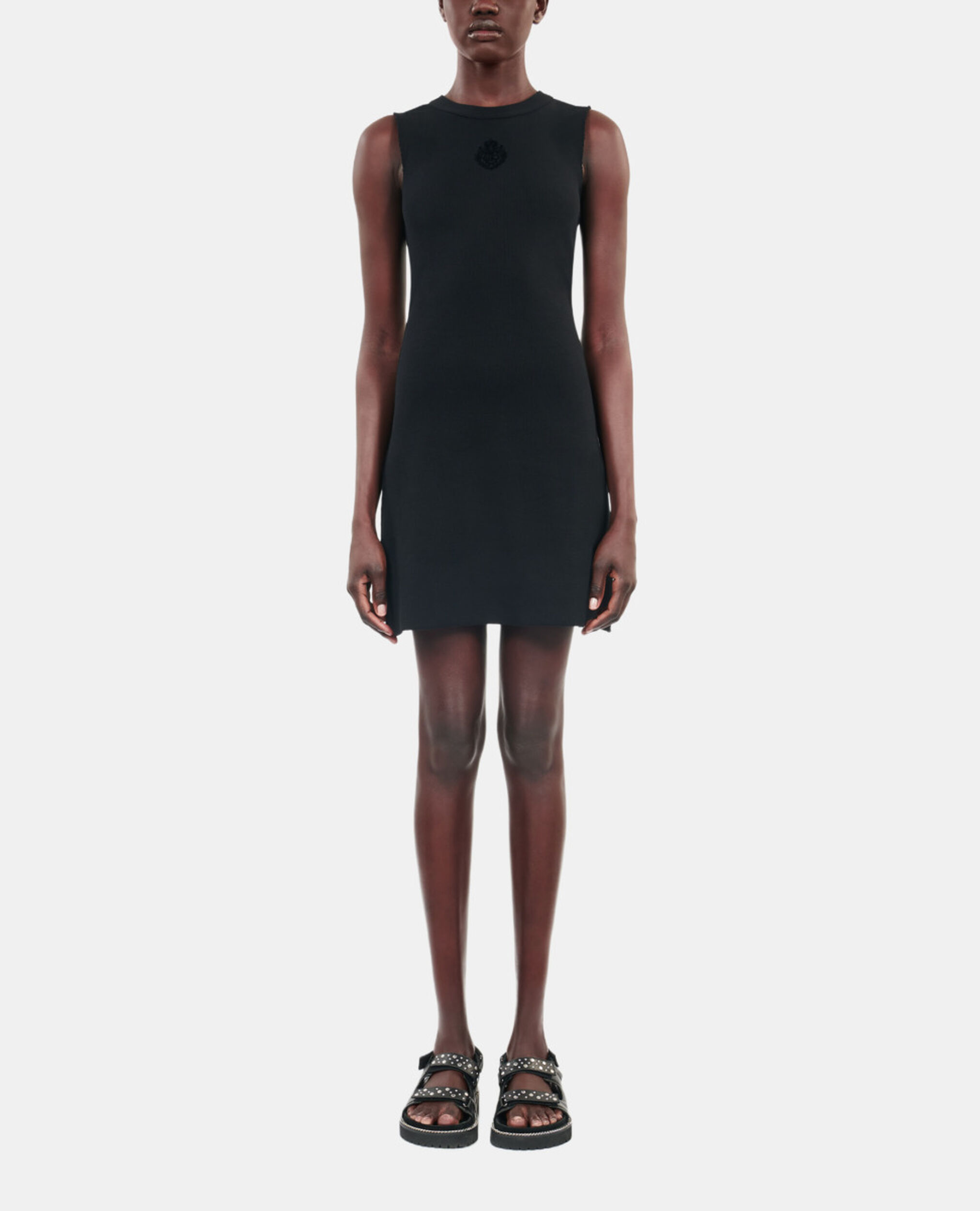 Black short Blazon dress, BLACK, hi-res image number null