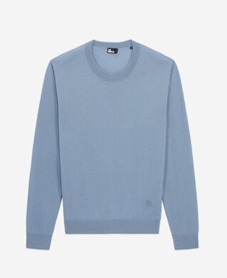 The Kooples H BLUE GREY blue merino wool sweater