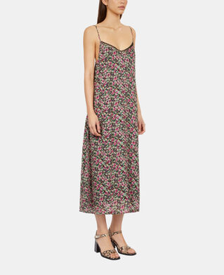 The Kooples F MULTICO long printed slip dress