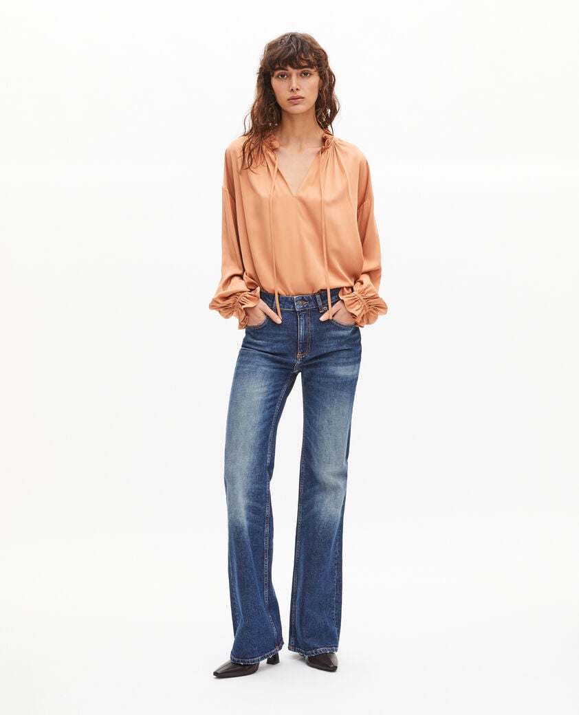 The Kooples FEMME CAMEL blouse avec volants orange fonc&eacute;