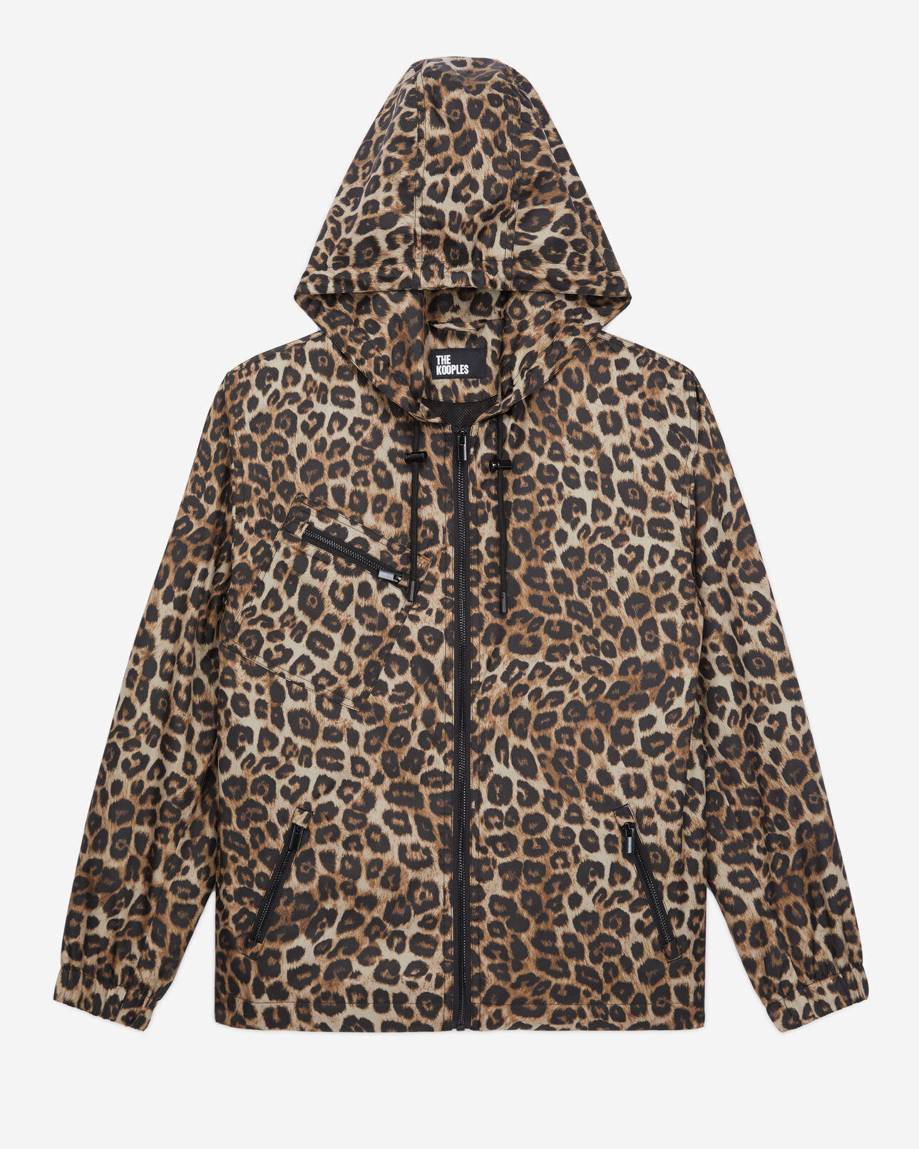 The Kooples WOMEN LEOPARD printed hooded windbreaker jacket