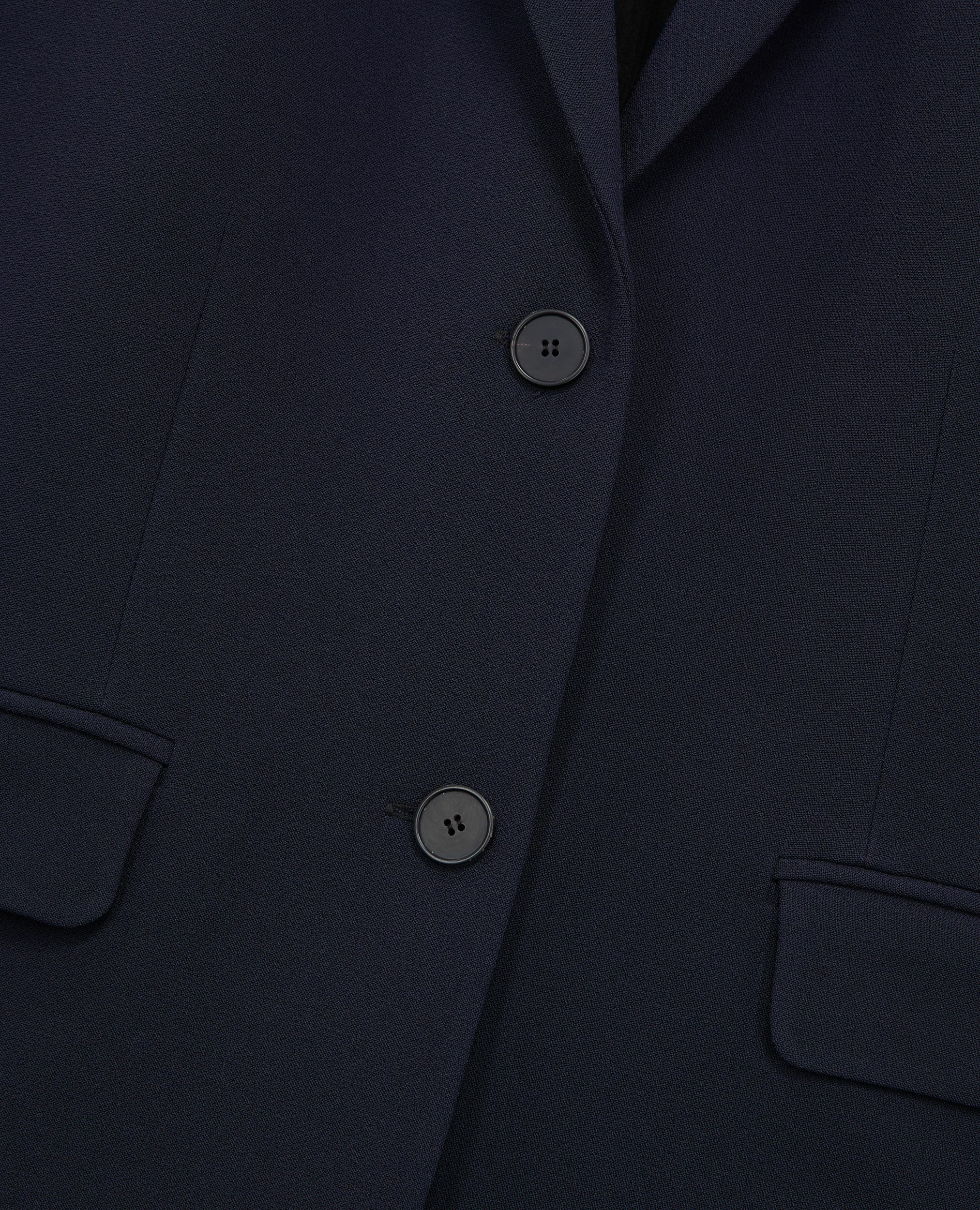 Veste tailleur en crêpe coupe structurée bleu marine , DARK NAVY, hi-res image number null