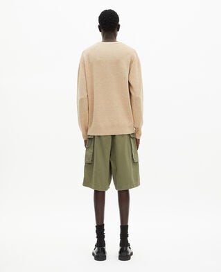 The Kooples HOMME ECRU pull en laine et lin écru