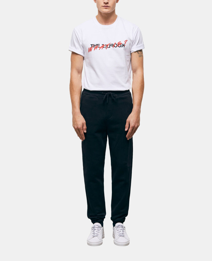 The Kooples MEN BLACK black joggers with what is print