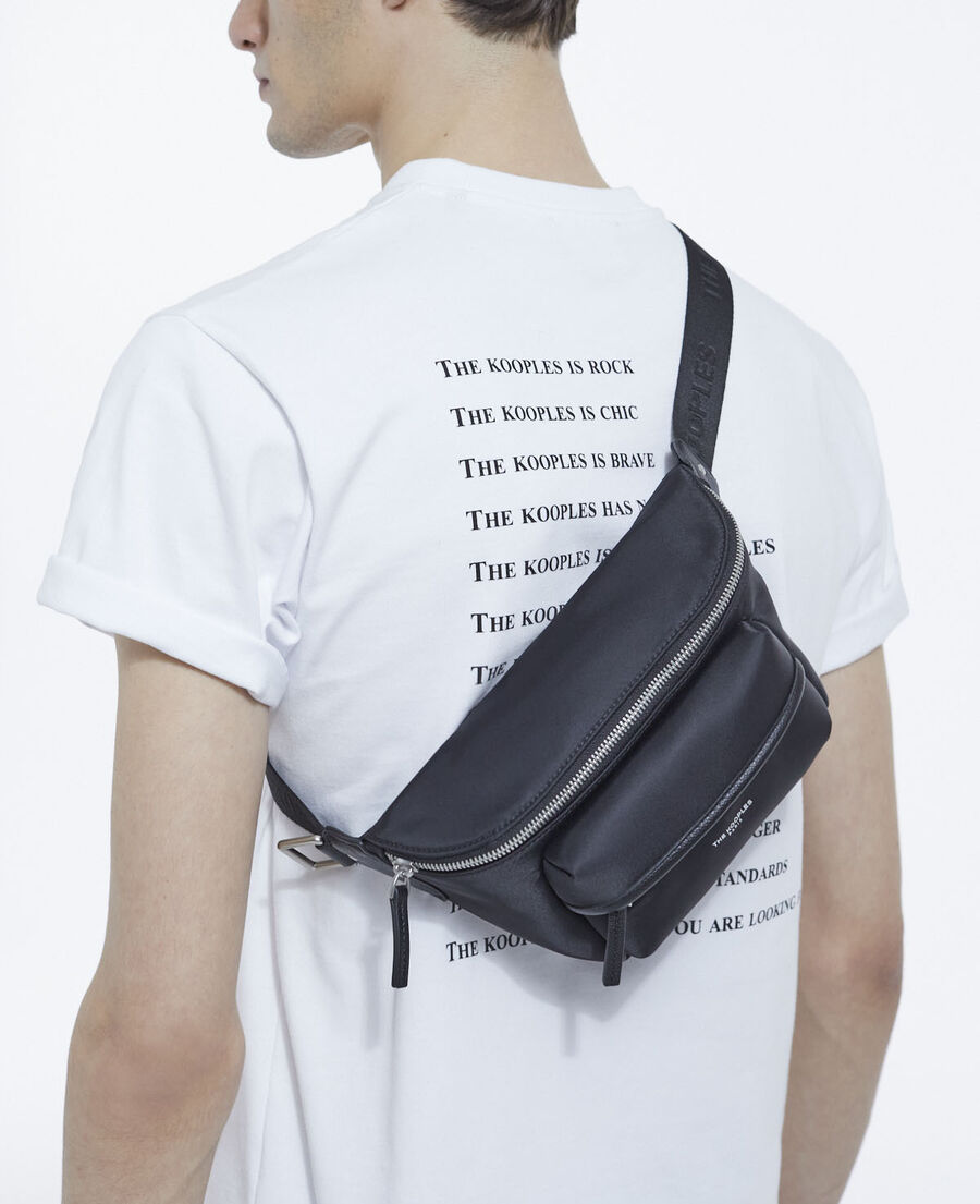 black nylon fanny pack