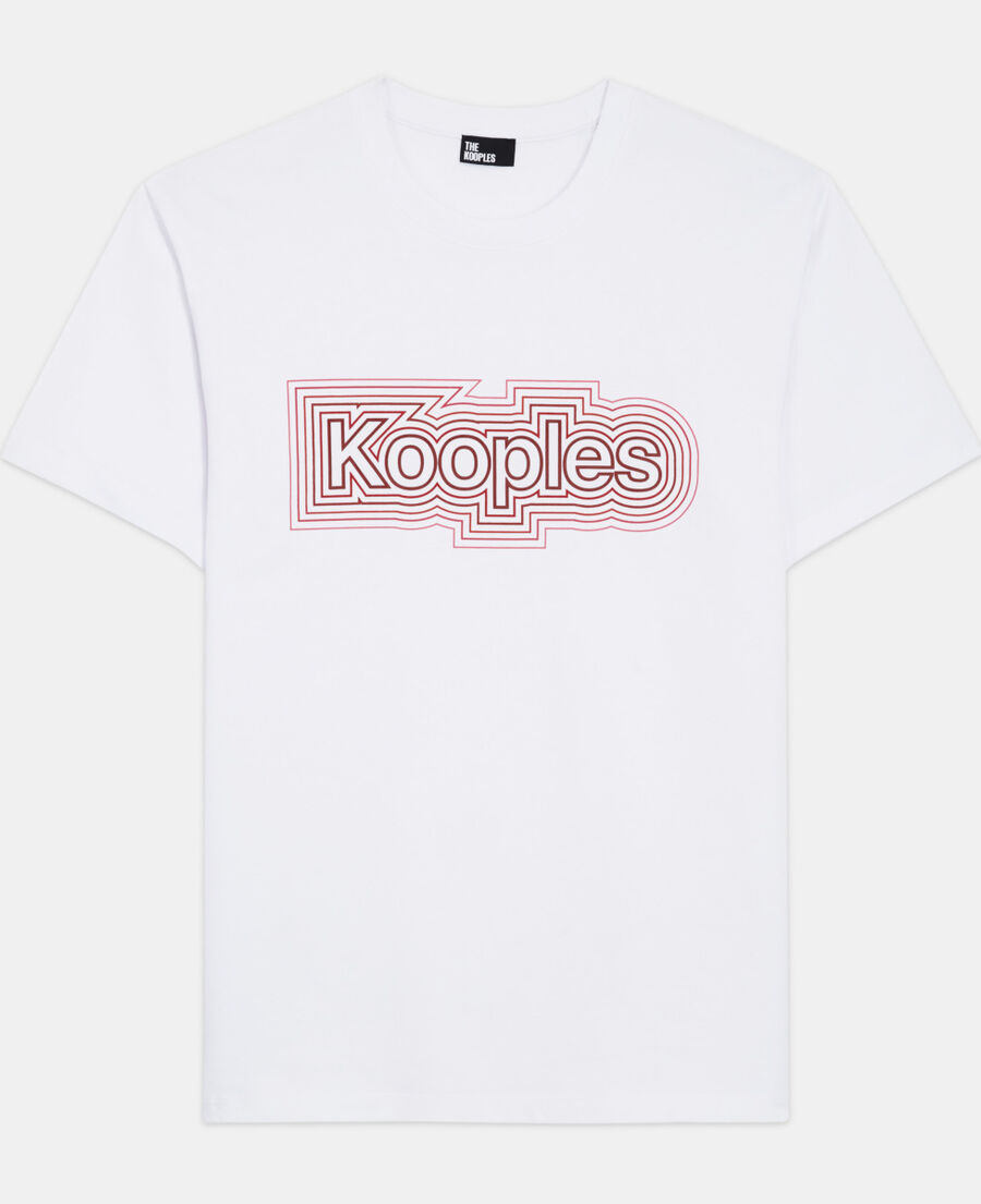zweifarbiges t-shirt mit siebdruck
