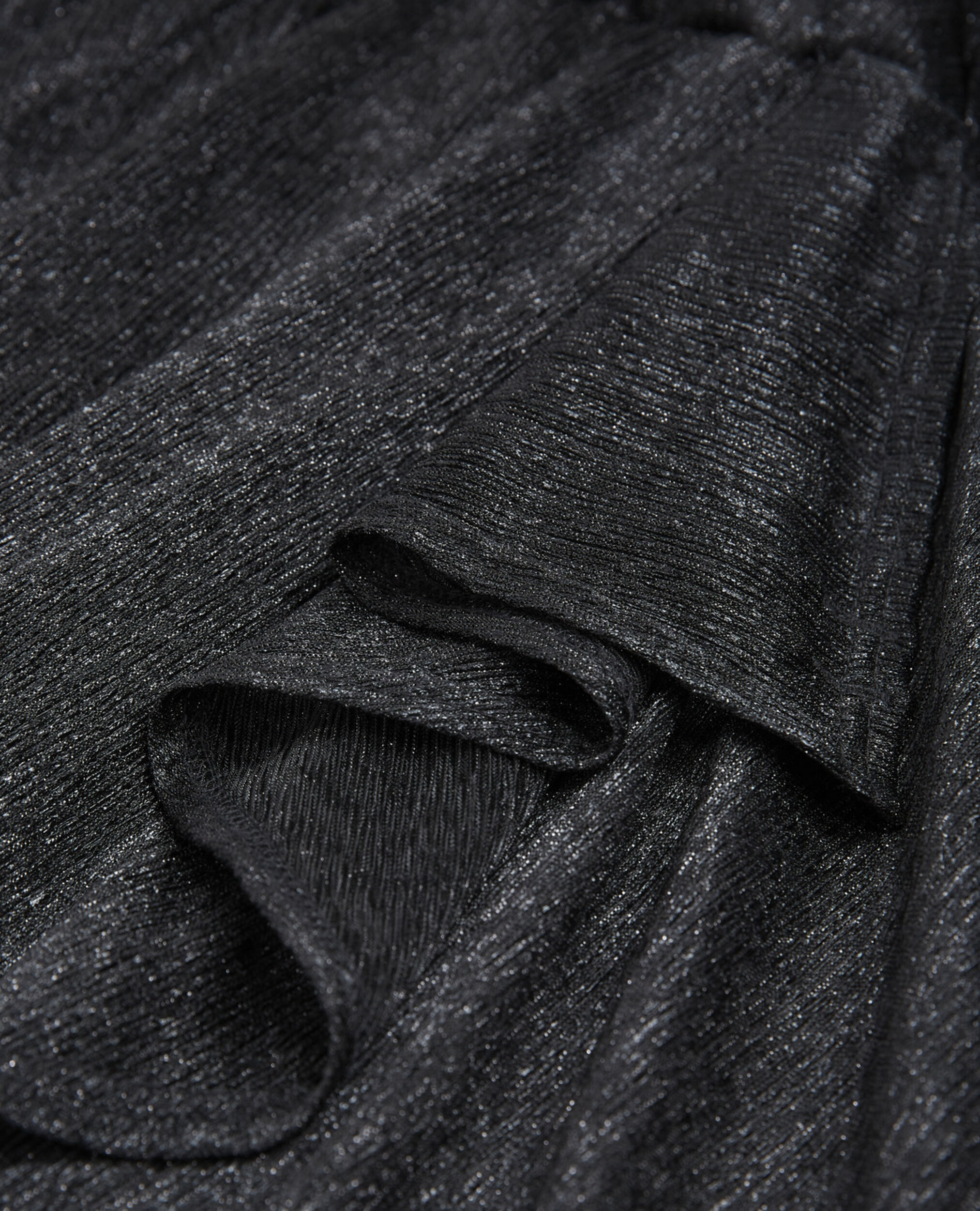 Vestido cruzado negro con detalle drapeado, BLACK, hi-res image number null