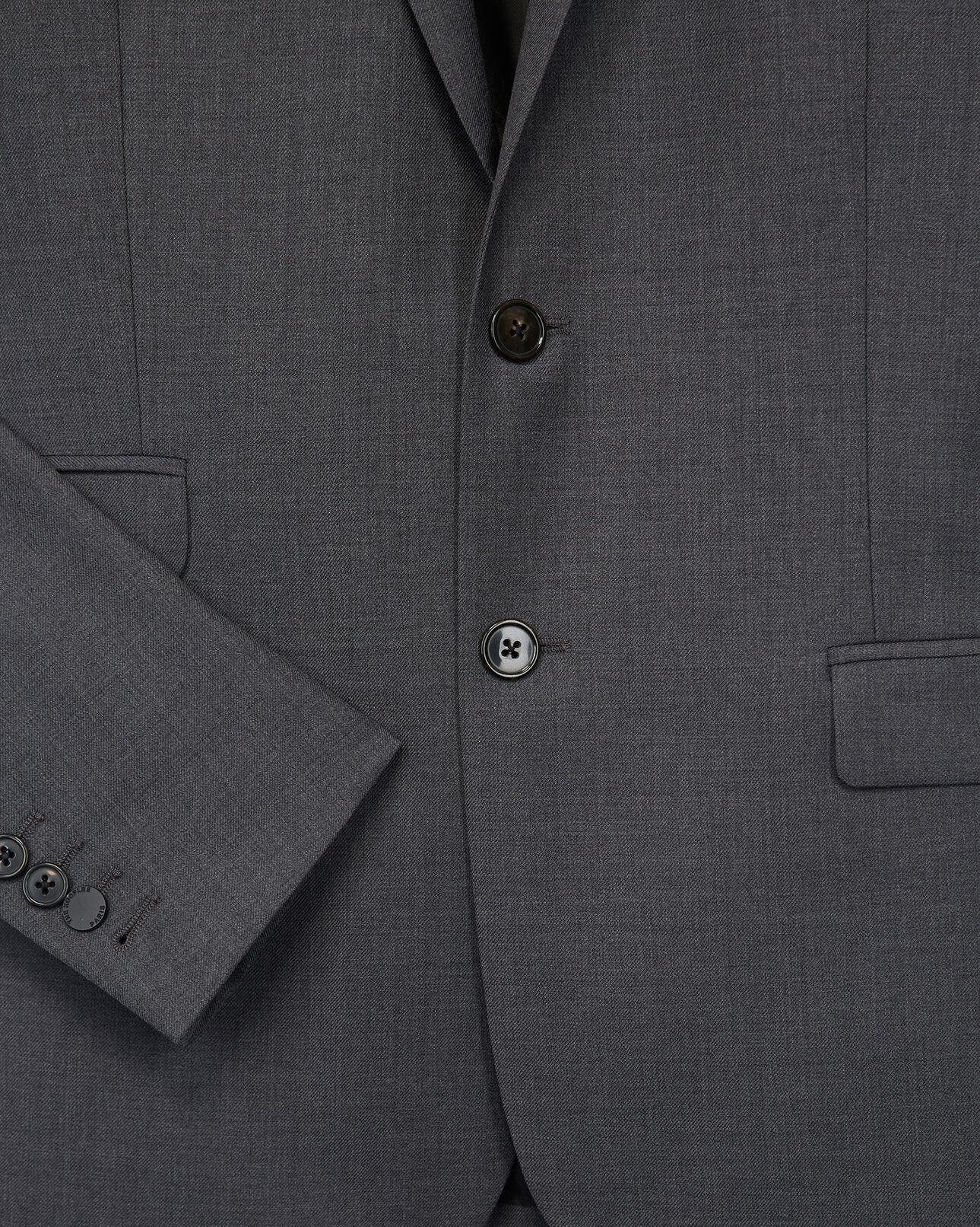 The Kooples HOMME GREY veste de costume grise à revers cranté