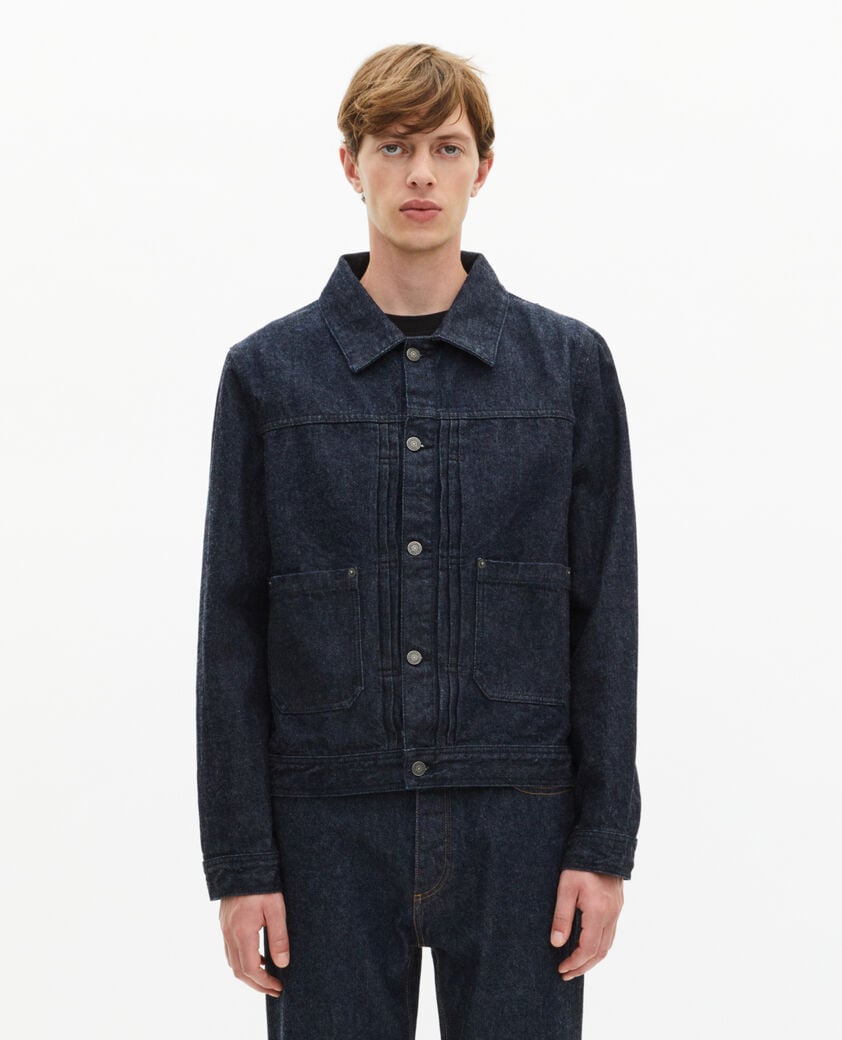 The Kooples MEN BLUE ELECTRIC dark blue denim jacket