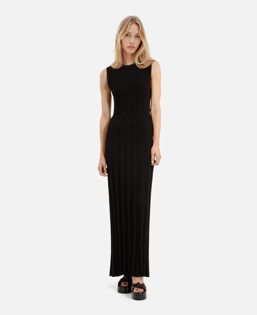 The Kooples WOMEN BLACK black mesh maxi dress