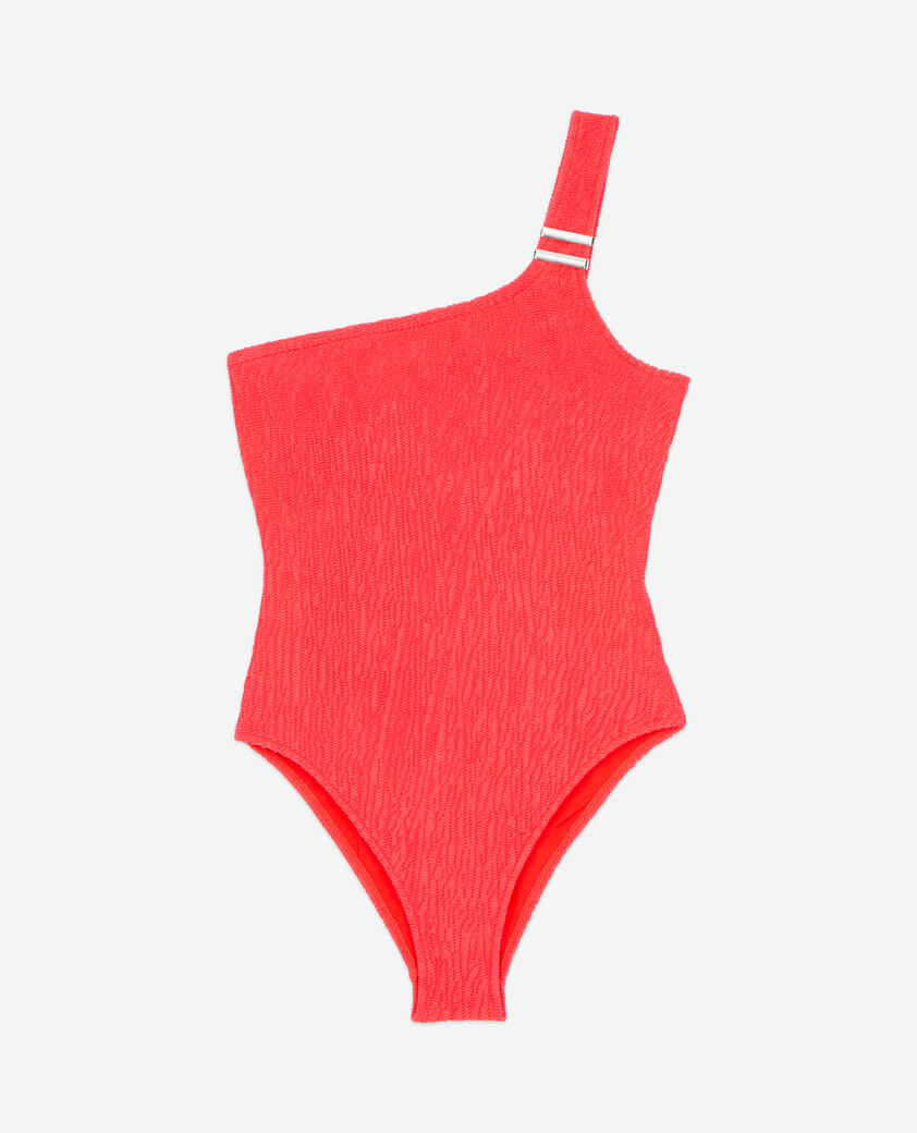 The Kooples WOMEN RED the kooples x luz one-piece asymmetric swimming costume red