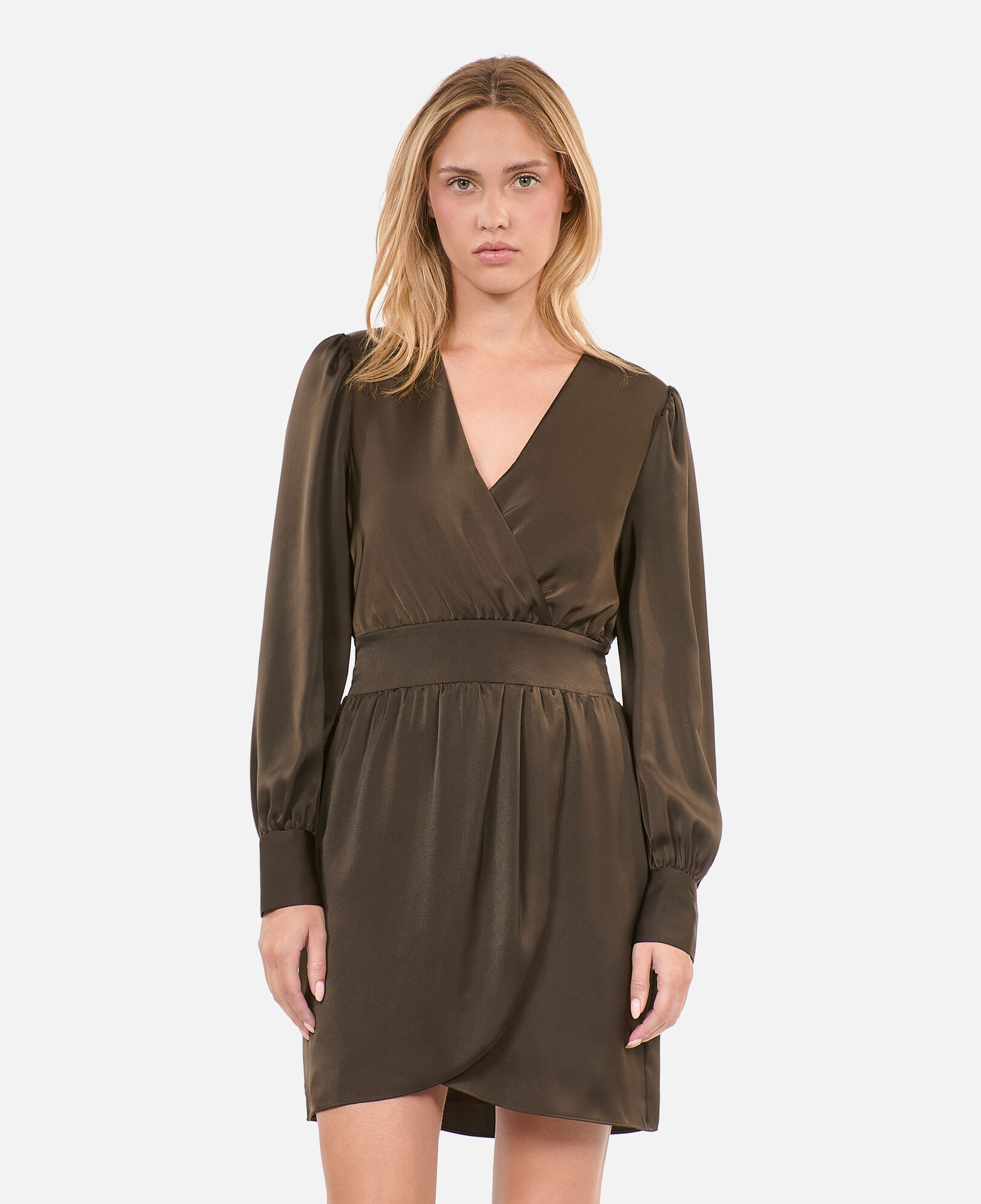 The Kooples WOMEN KAKI short khaki dress