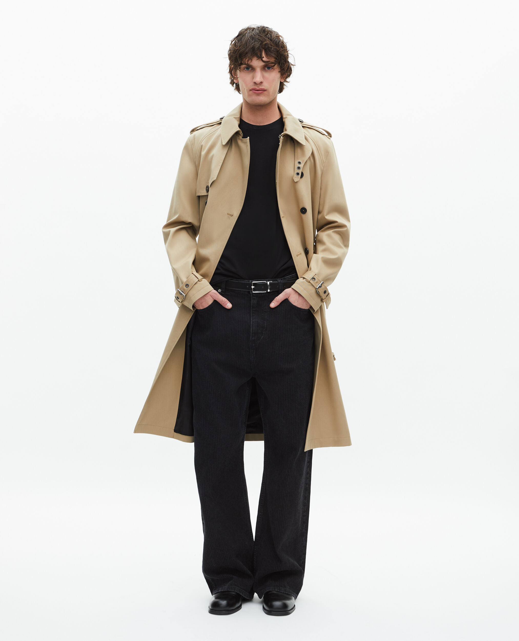 Gabardina larga beige, BEIGE, hi-res image number null