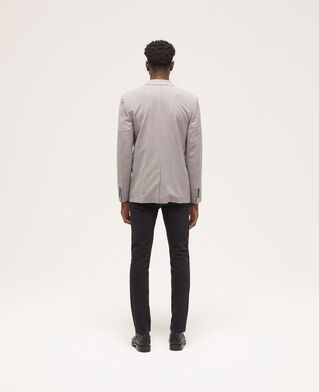 The Kooples H ECRU BLACK gray patterned wool suit jacket