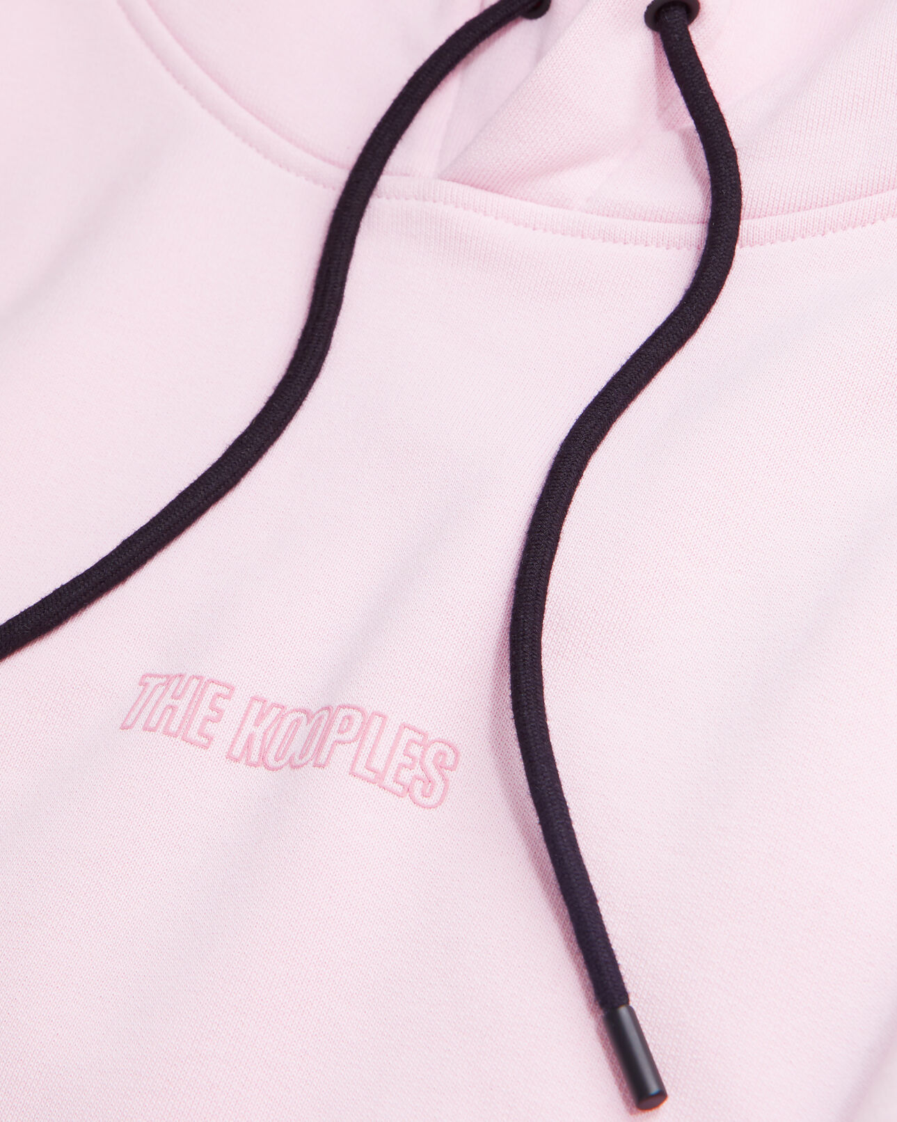 The Kooples HOMME PALE PINK sweatshirt à capuche rose avec logo
