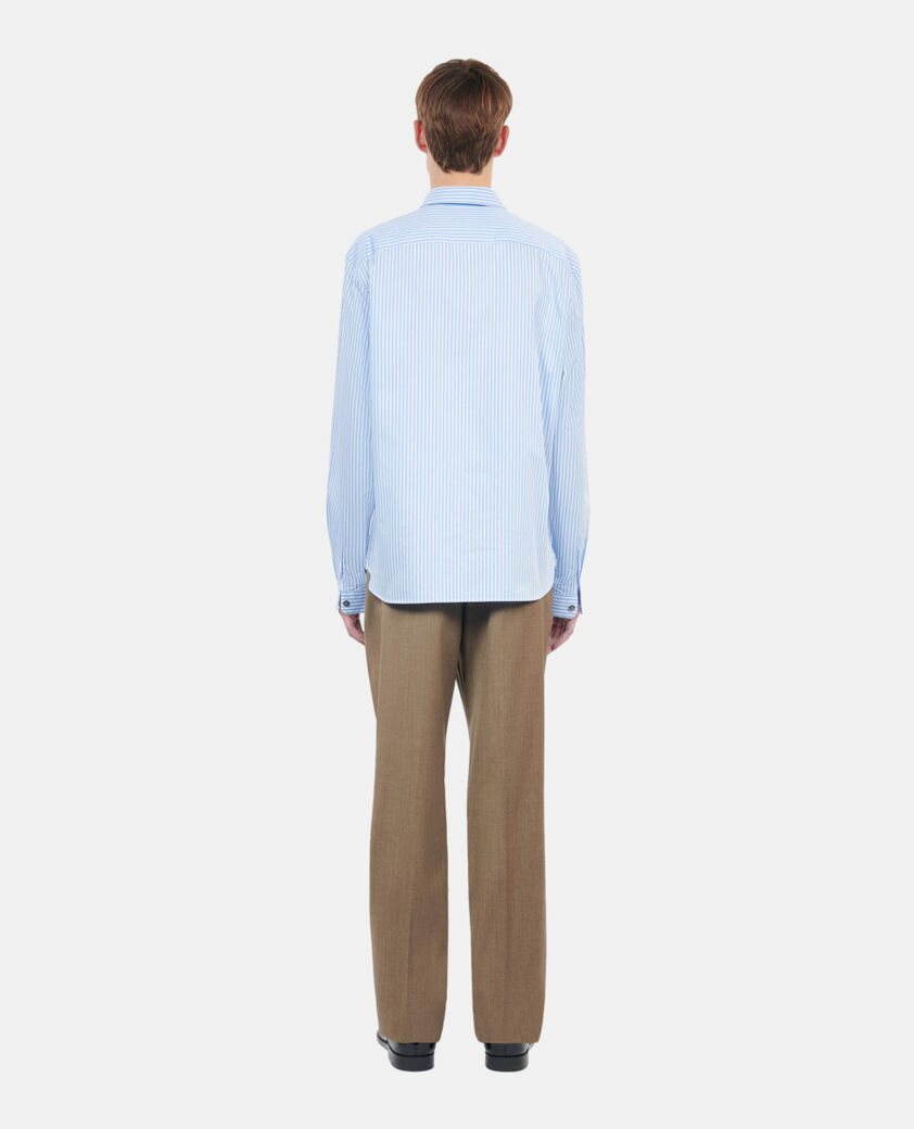 The Kooples HOMME BLUE WHITE chemise formelle &agrave; rayures 